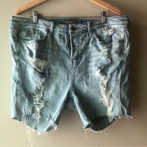 ✨ Torrid | Raw Distressed Jean Shorts